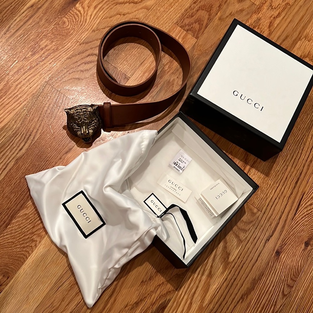 Gucci angry cat belt